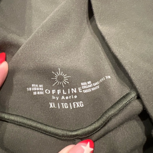 Aerie Olive Green Women's Leggings - Picture 5 of 6